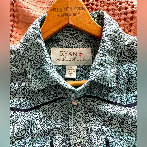 Ryan Michael women’s sz M silk/cotton shirt - Picture 2 of 3